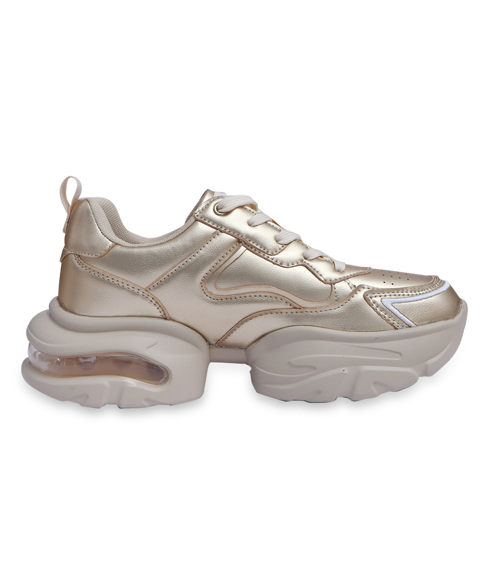 Hamster London Matte Gold Party Sneakers