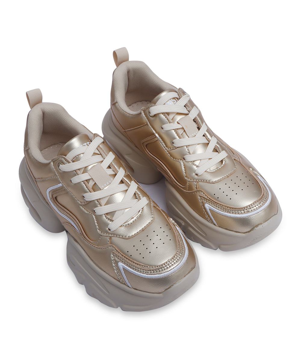Hamster London Matte Gold Party Sneakers