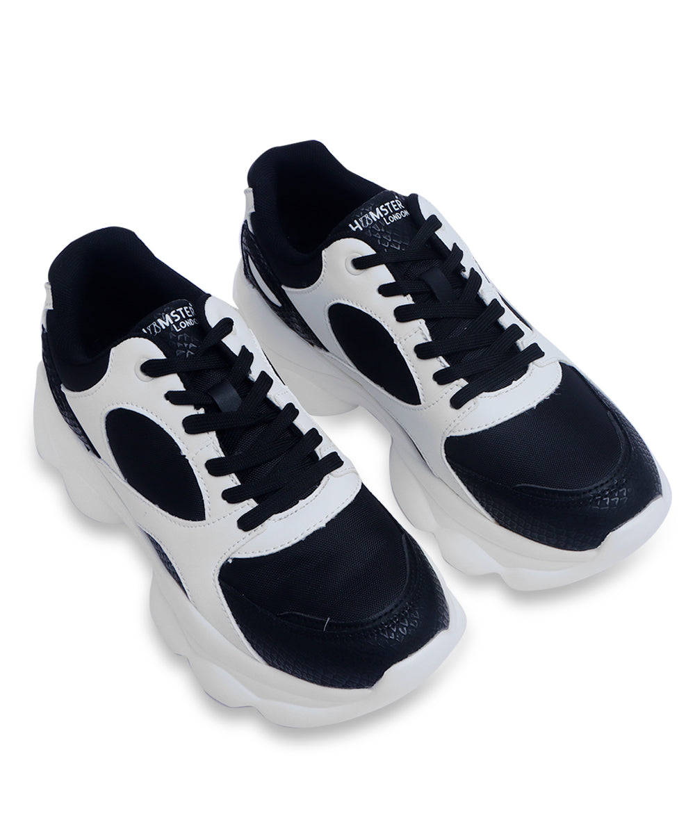 Hamster London Bubble White Black Sneakers