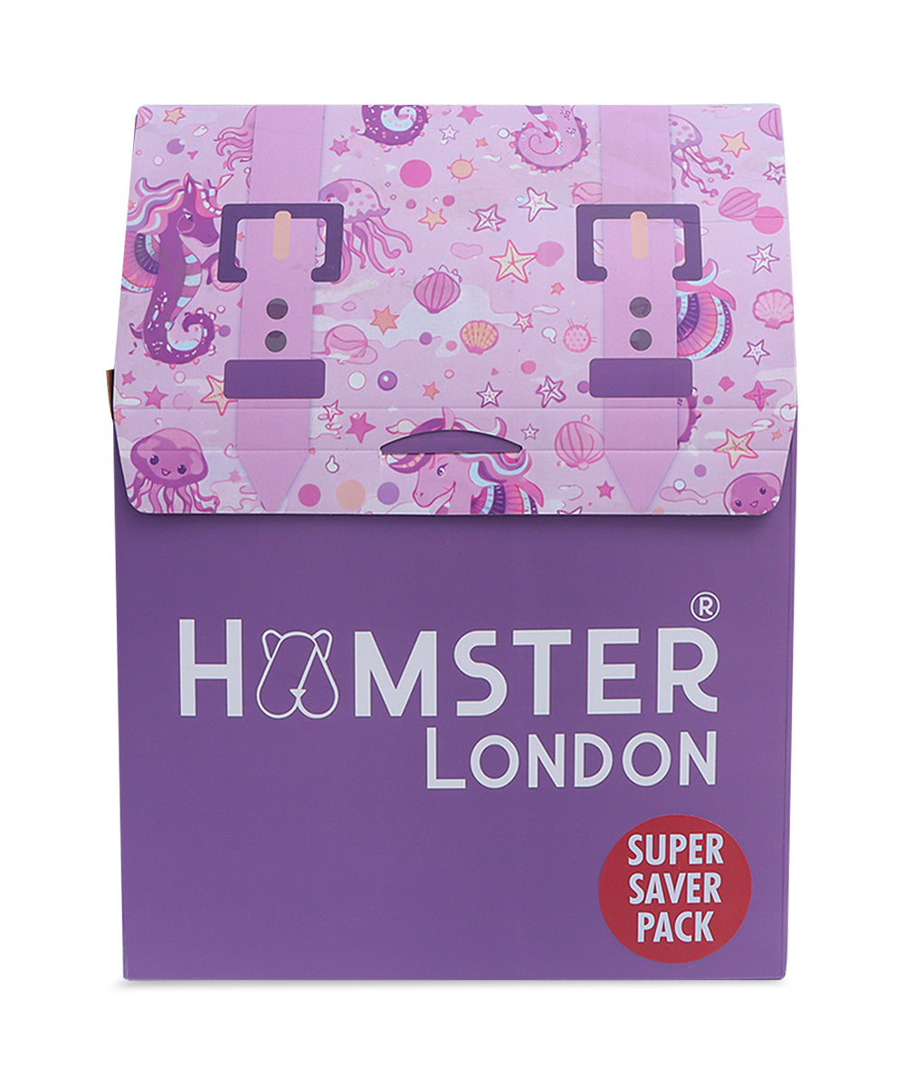 Hamster London School Bundle Twinkle Horn Backpack + Sling + Pouch + Sipper