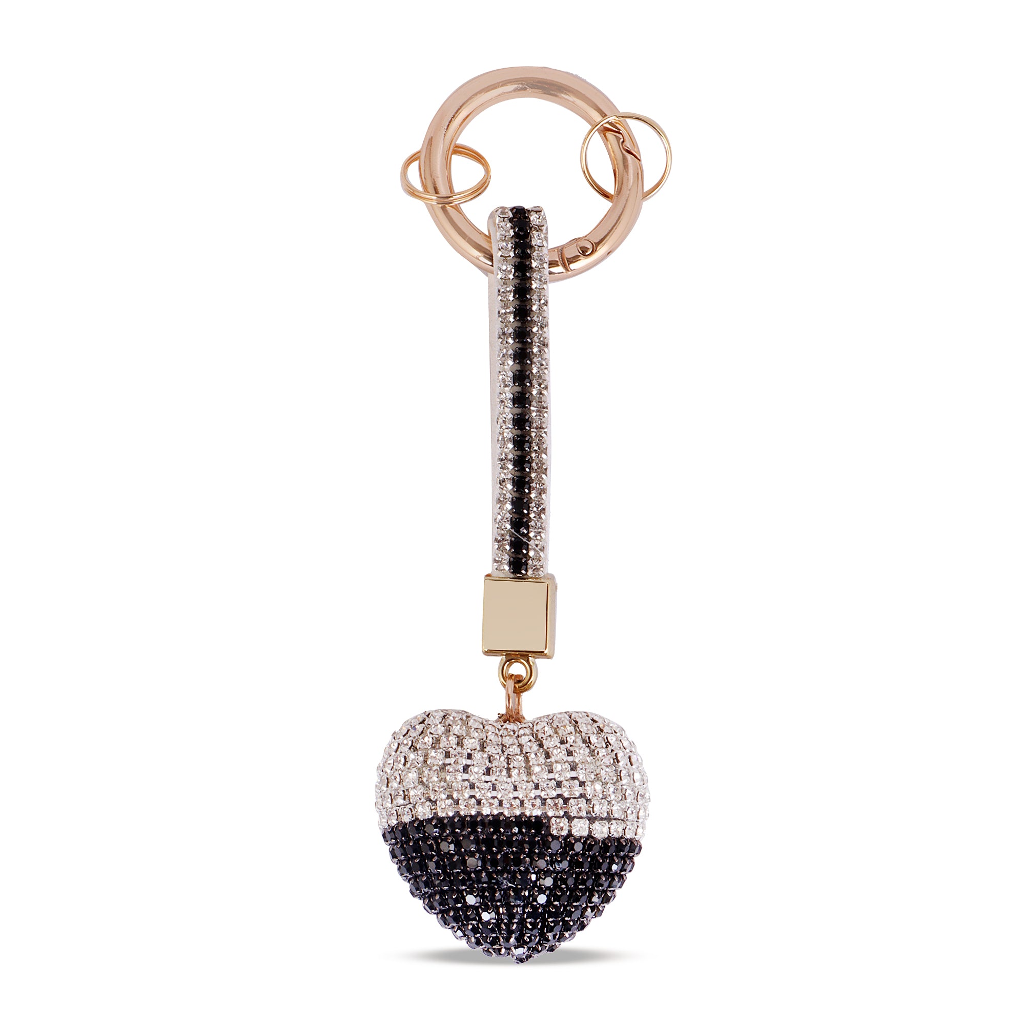 Hamster London Trinkets Heart Black/Silver Key Charm
