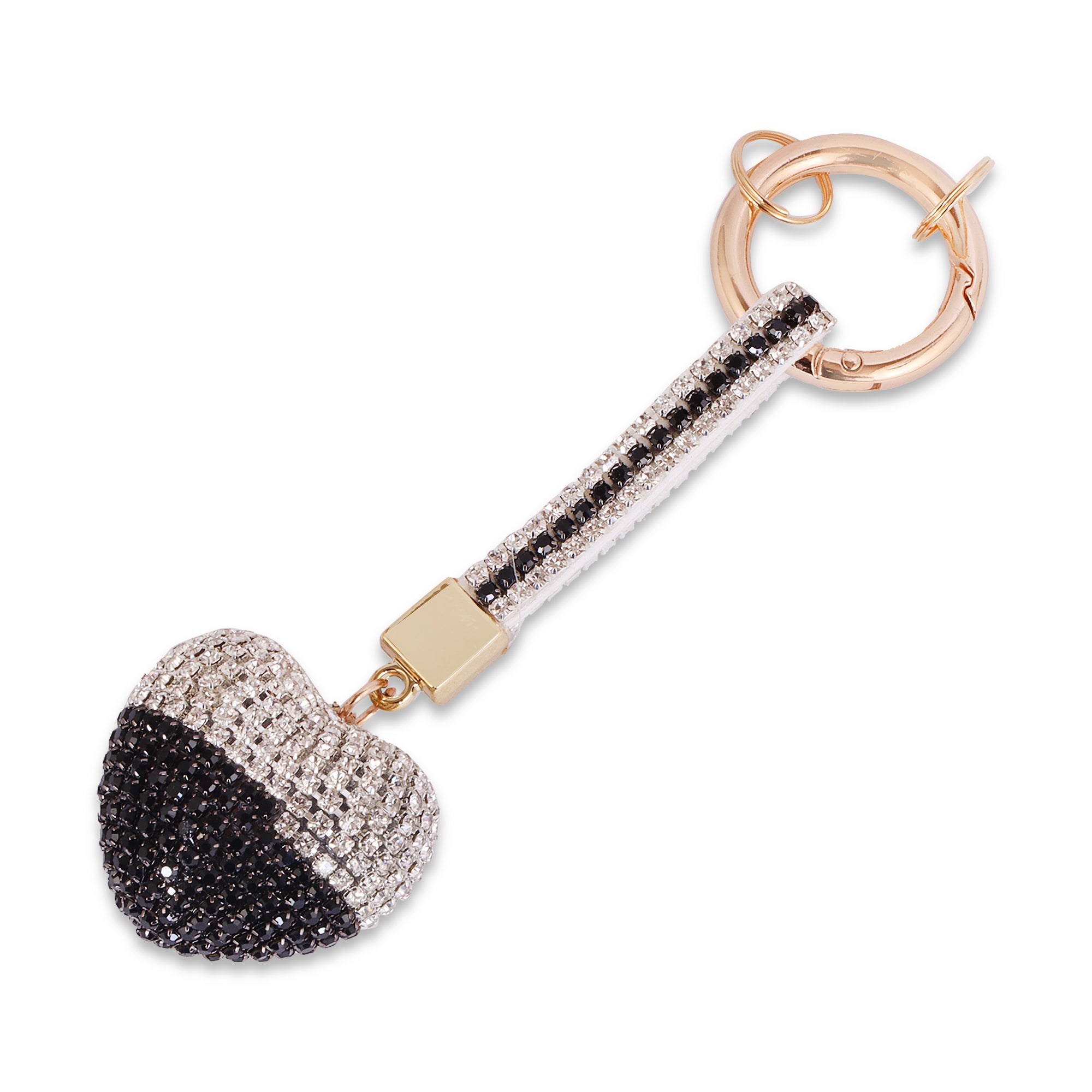 Hamster London Trinkets Heart Black/Silver Key Charm
