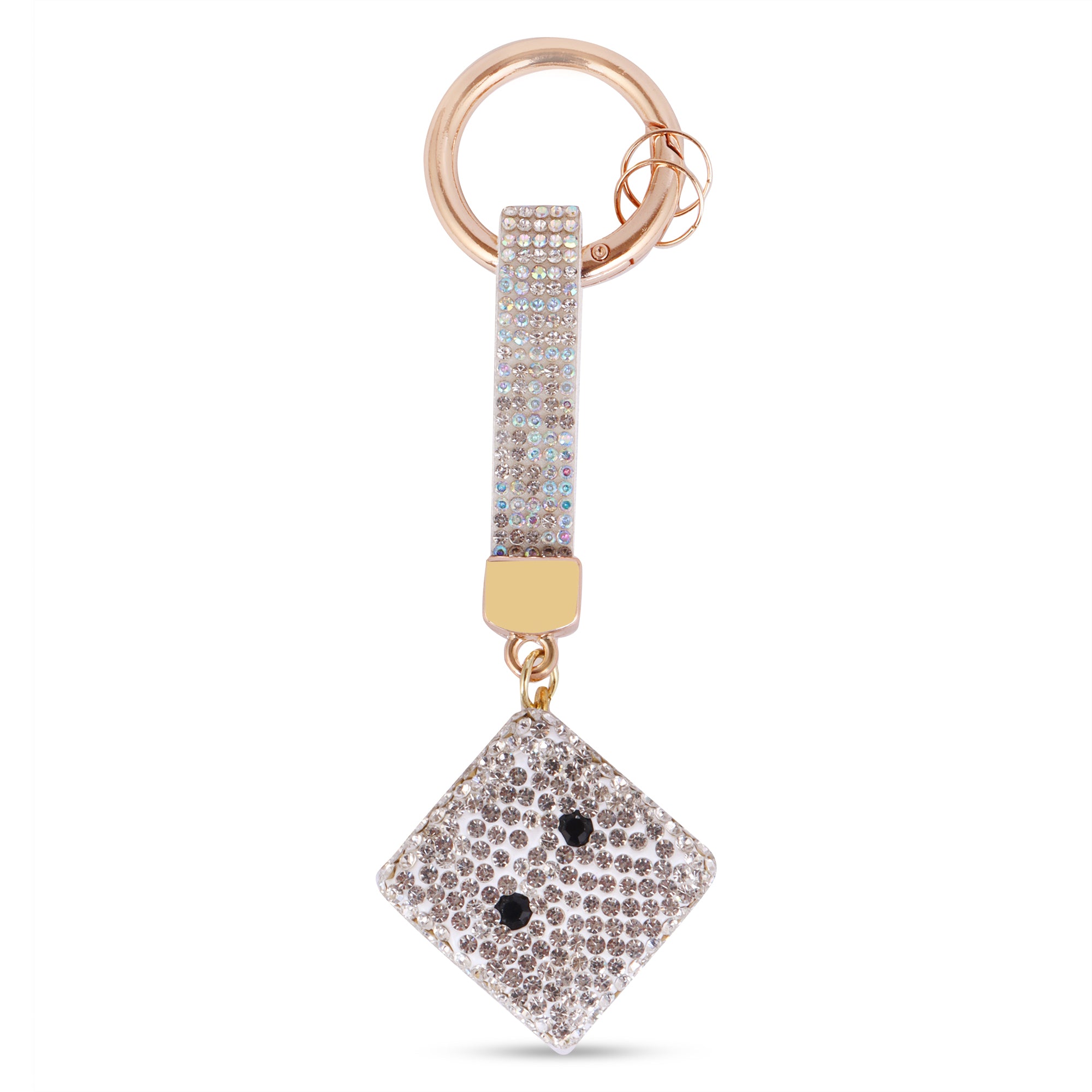 Hamster London Trinkets Dice Key Charm Silver