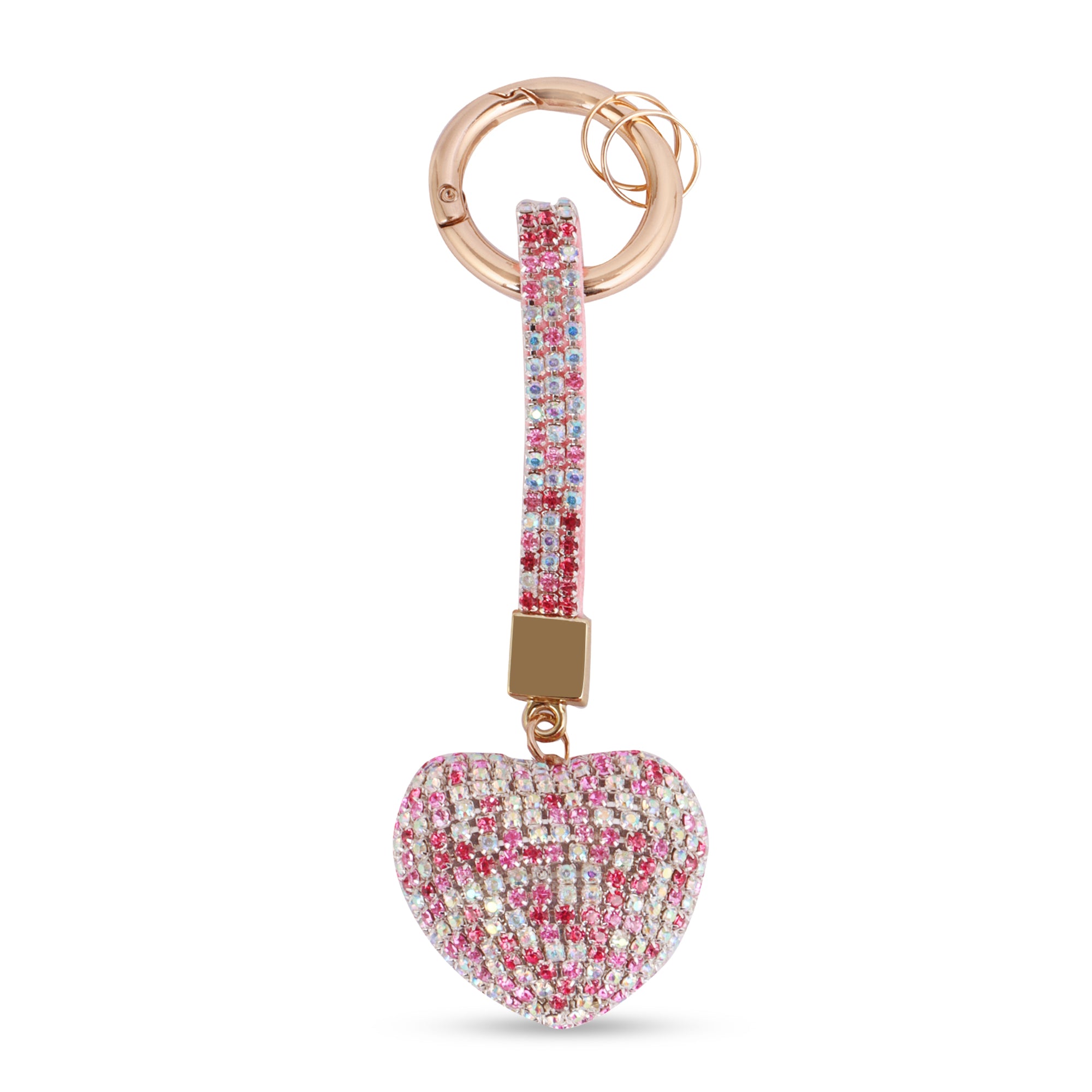 Hamster London Trinkets Heart Pink Key Charm