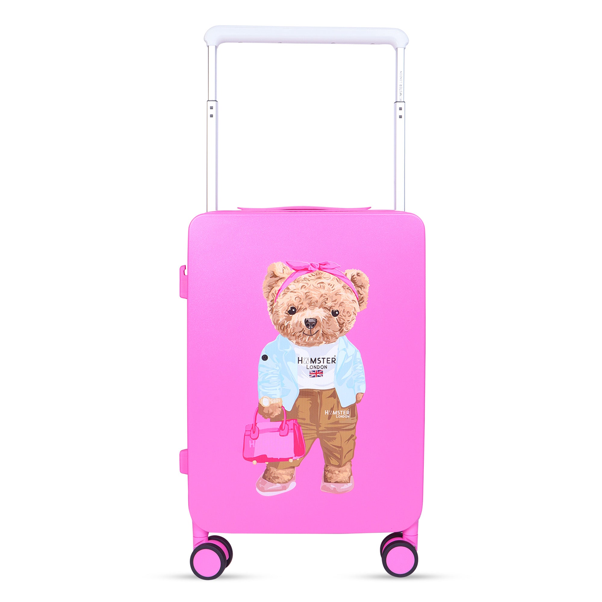Hamster London Ted H Holiday Luggage Pink 20in