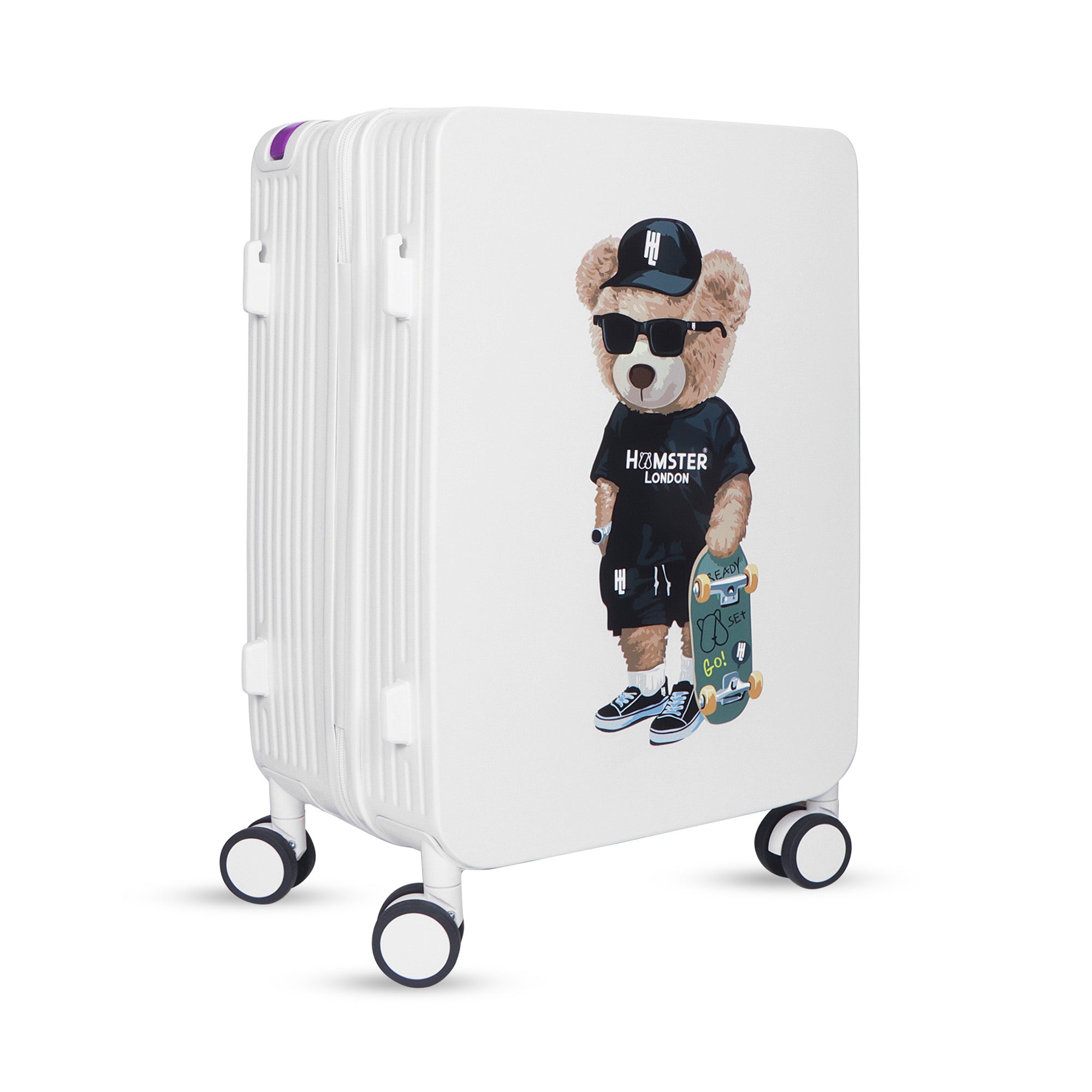 Hamster London Ted H Luggage Combo White – 20in + 14in