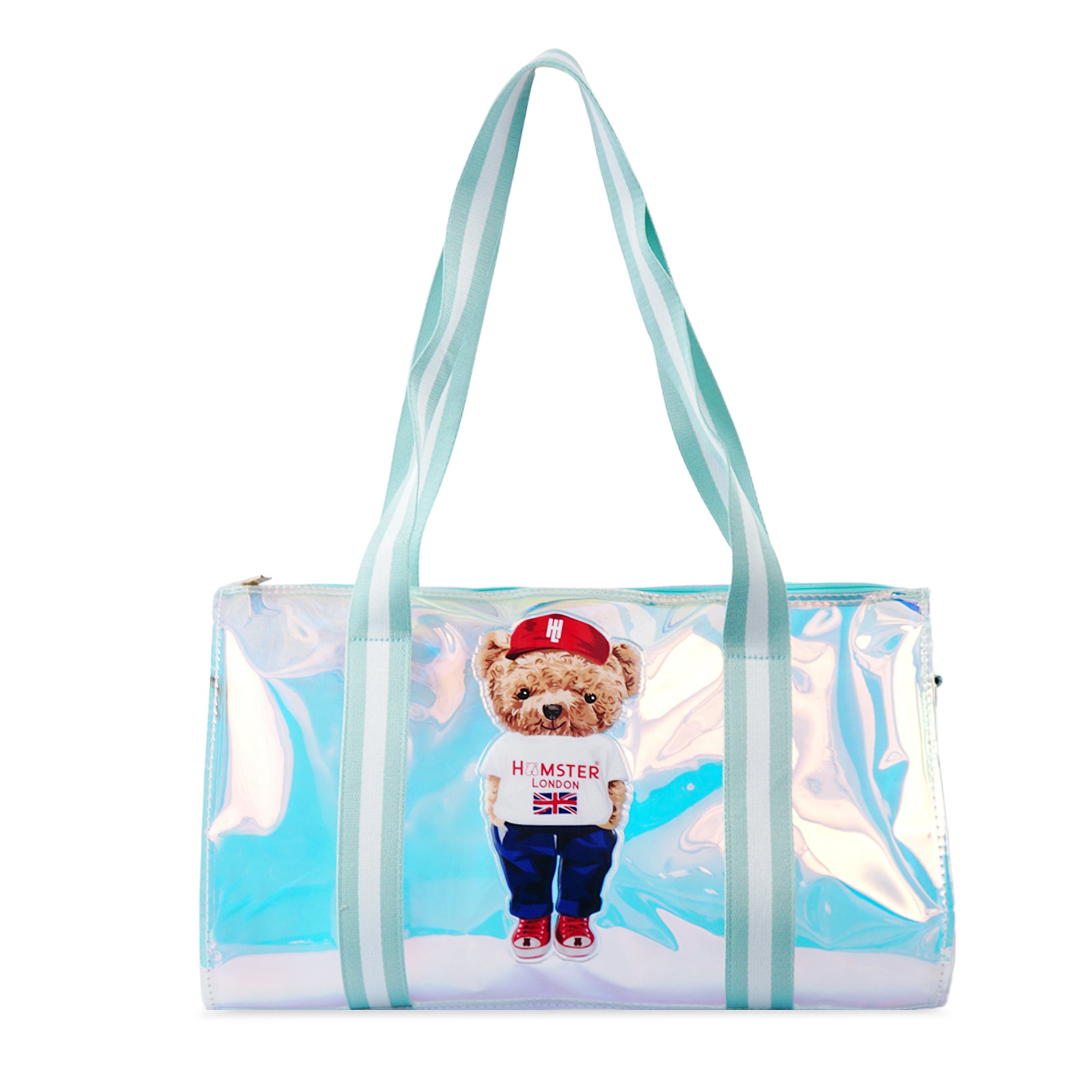 Hamster London Gift Hamper Ted H Combo Aqua Duffle, Tote, Pouch, & Bottle