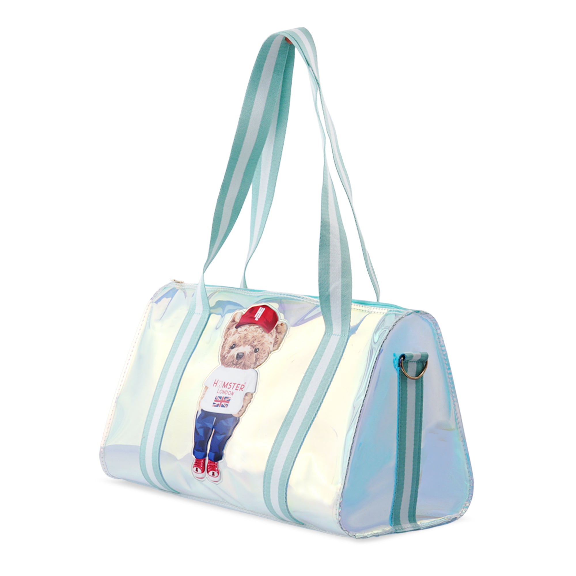 Hamster London Gift Hamper Ted H Combo Aqua Duffle, Tote, Pouch, & Bottle