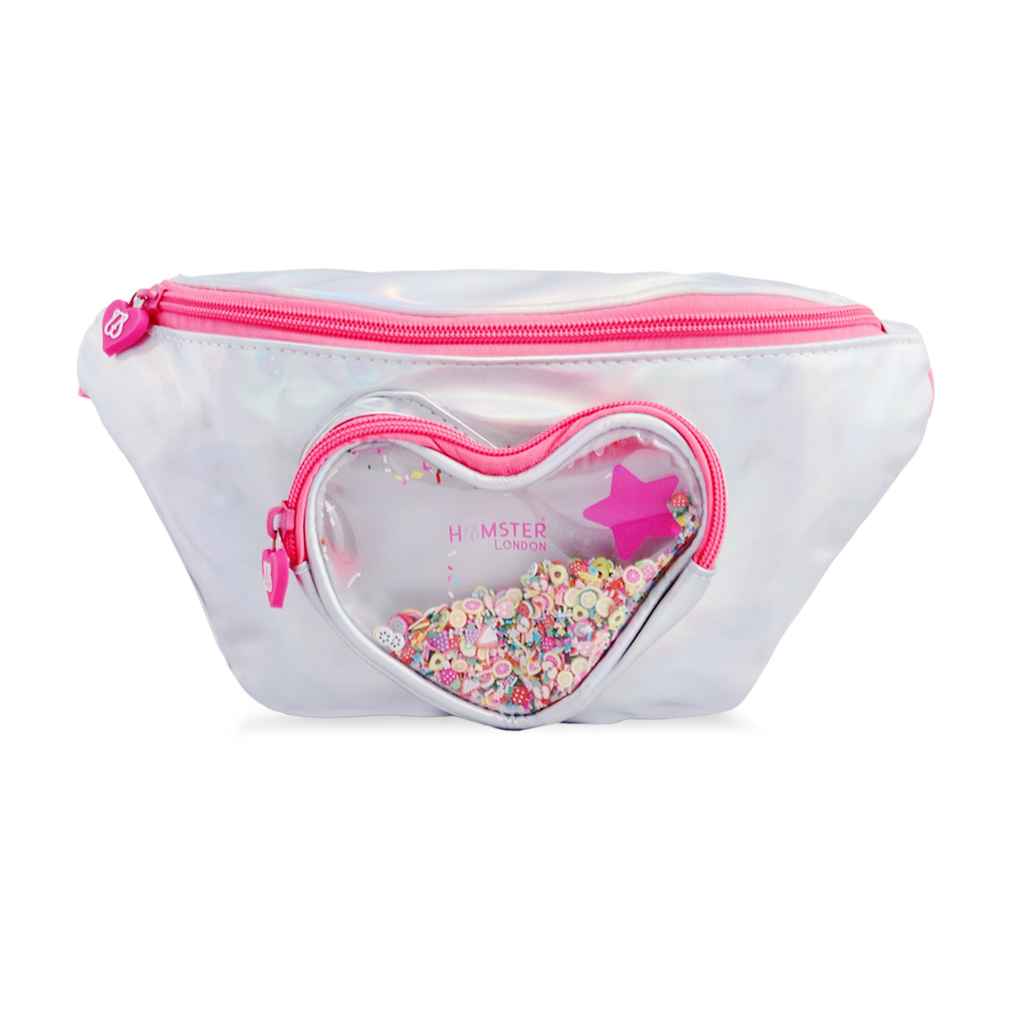 Hamster London Heart Star Waist Bag Hot Pink