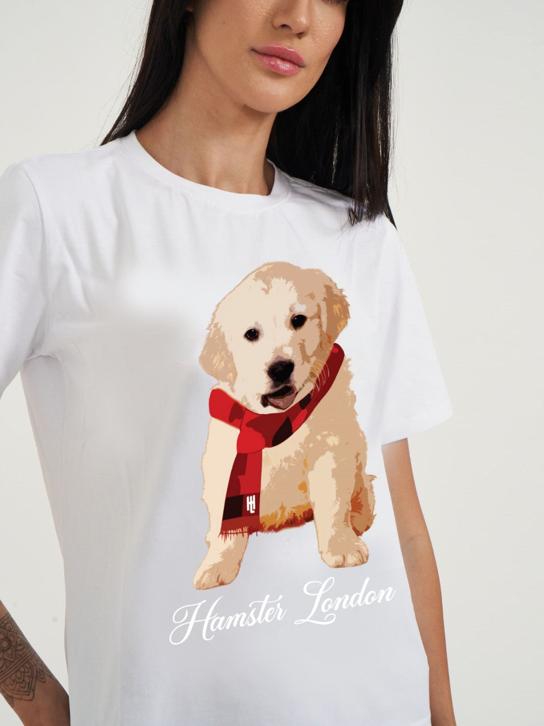 Hamster London Pup H Labrador T-shirt White & Lower Set