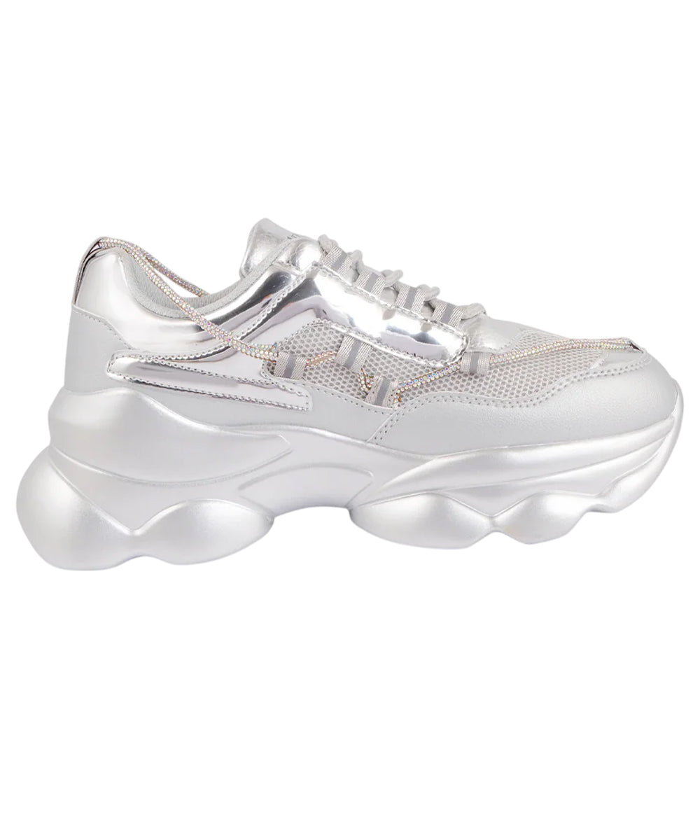 Hamster London Marcella Party Silver Sneakers