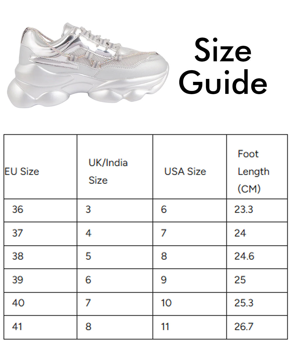Hamster London Marcella Party Silver Sneakers