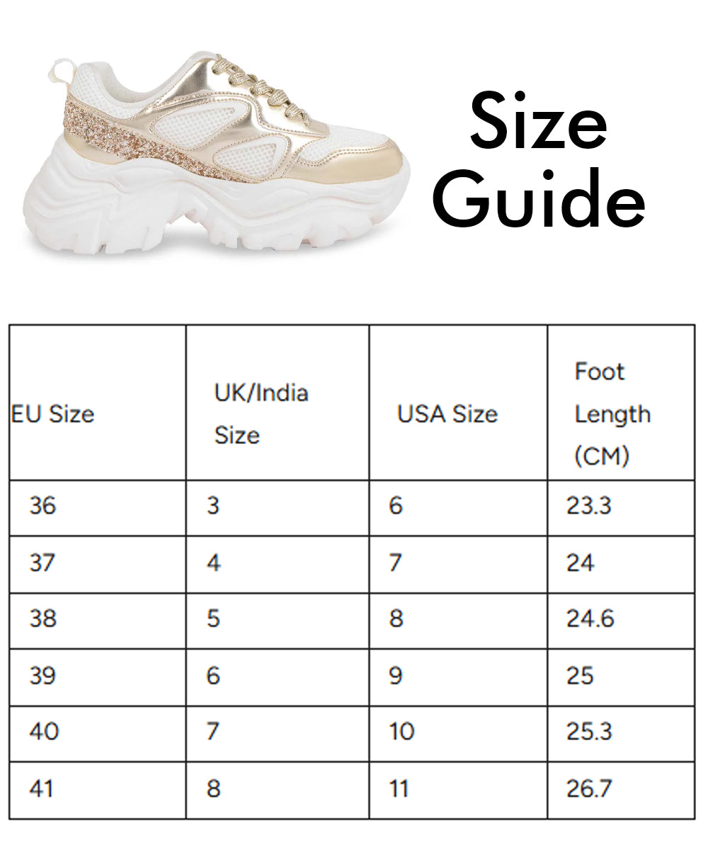 Hamster London Marcella Glitz Party Gold Sneakers