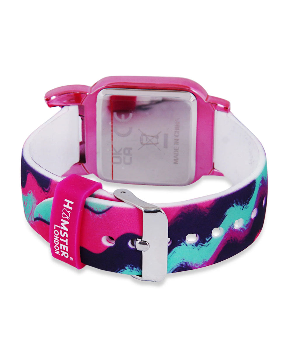 Hamster London Unicorn Metal Horn Swirl Digital Watch