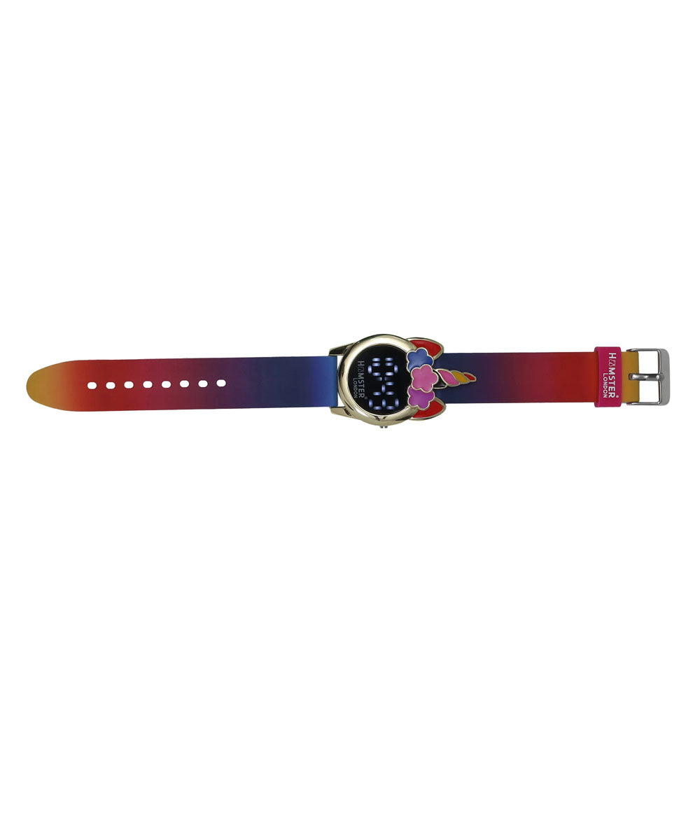 Hamster London Unicorn Princess Metal Flurry Pink Watch