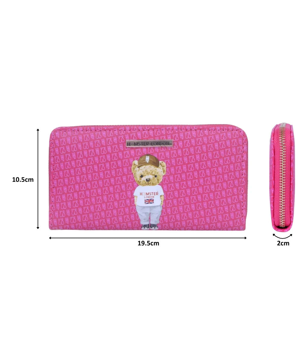 Hamster London Ted H Limited Edition Wallet Hot Pink