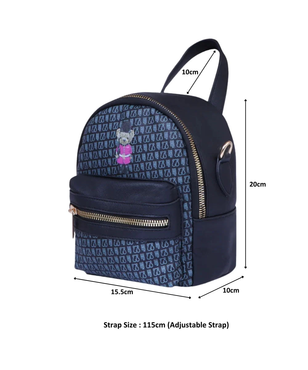 Hamster London Ted H Limited Edition Mini Satchel Bag Black