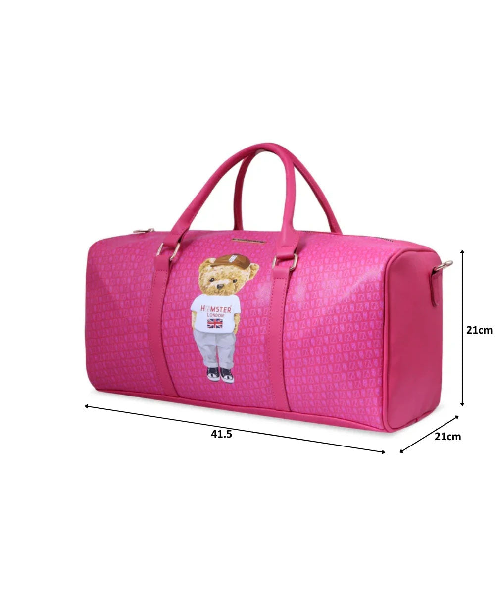 Hamster London Ted H Limited Edition PU Duffle Hot Pink