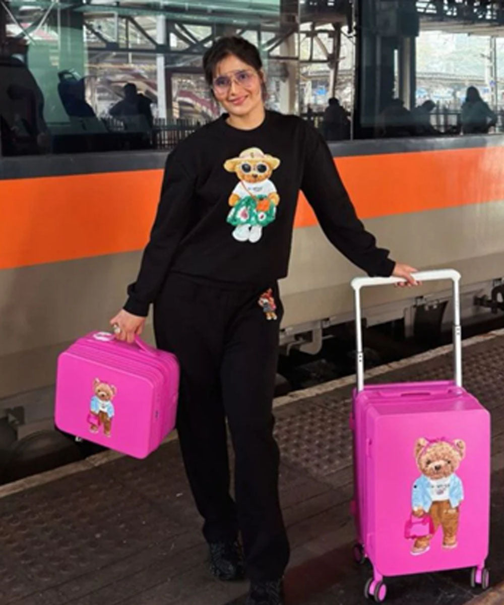 Hamster London Ted H Luggage Combo Hot Pink – 20in + 14in