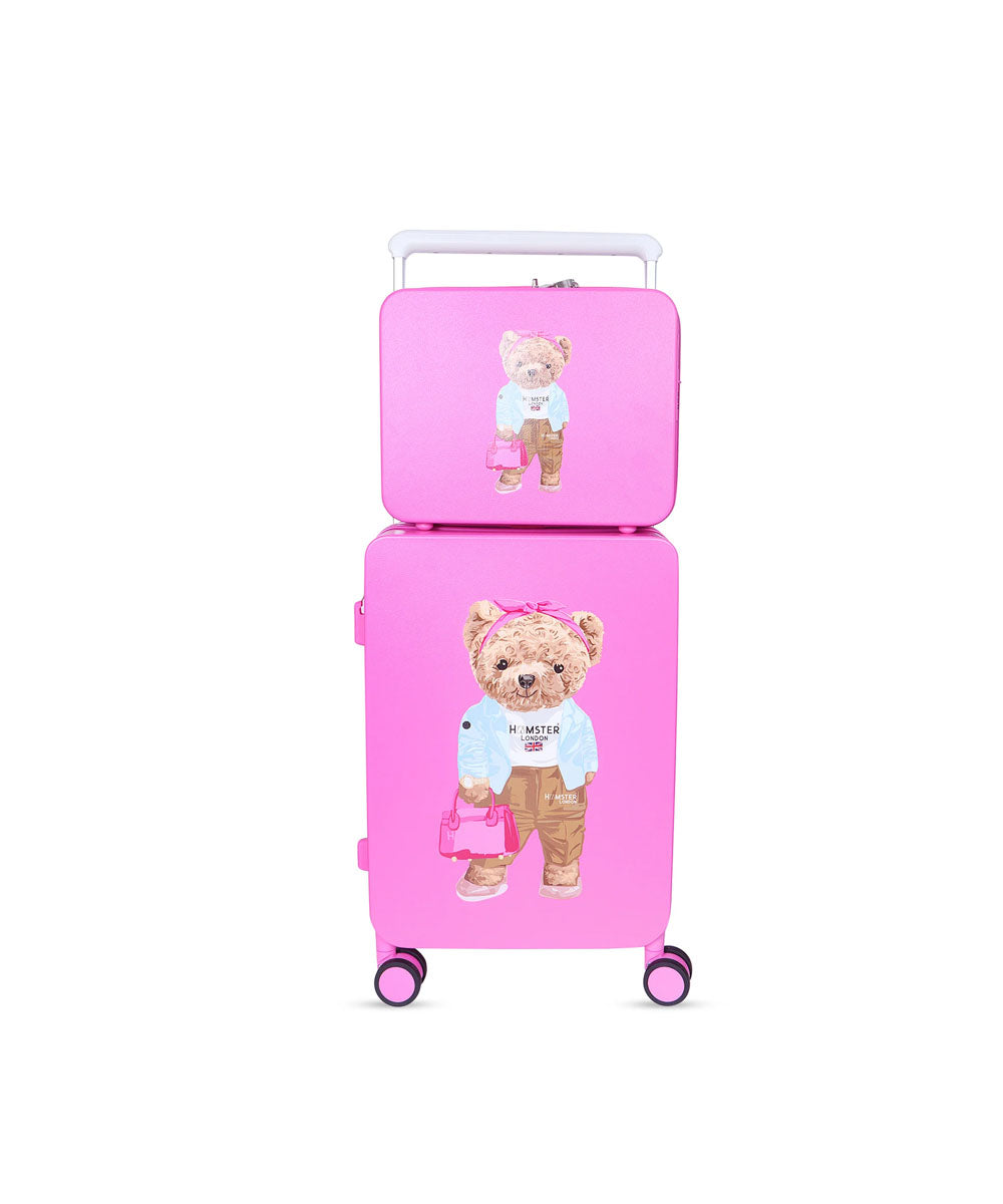 Hamster London Ted H Luggage Combo Hot Pink – 20in + 14in