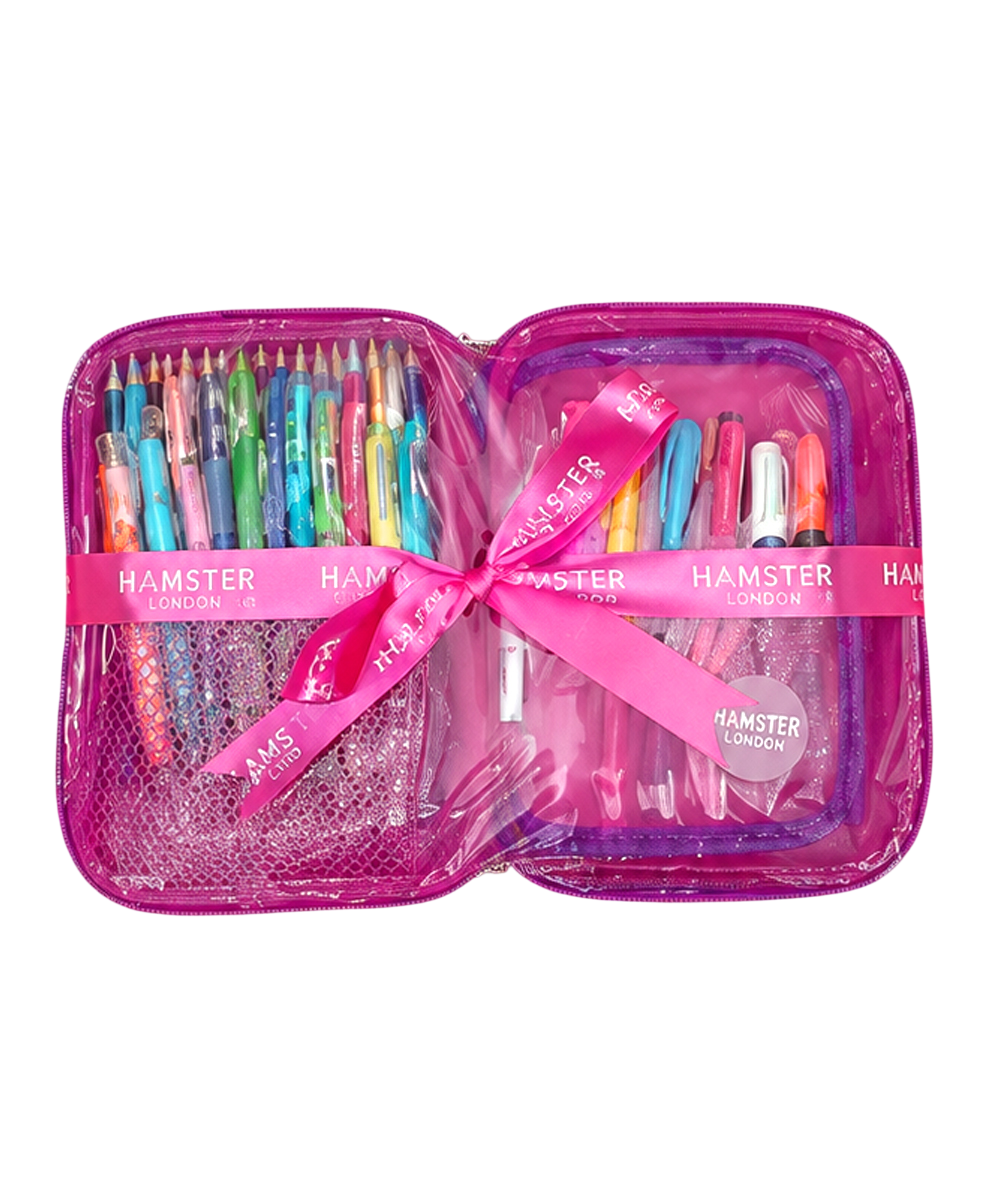 Hamster London Stationery Hardcase Combo  All-in-One Creative Kit Unicorn Pink