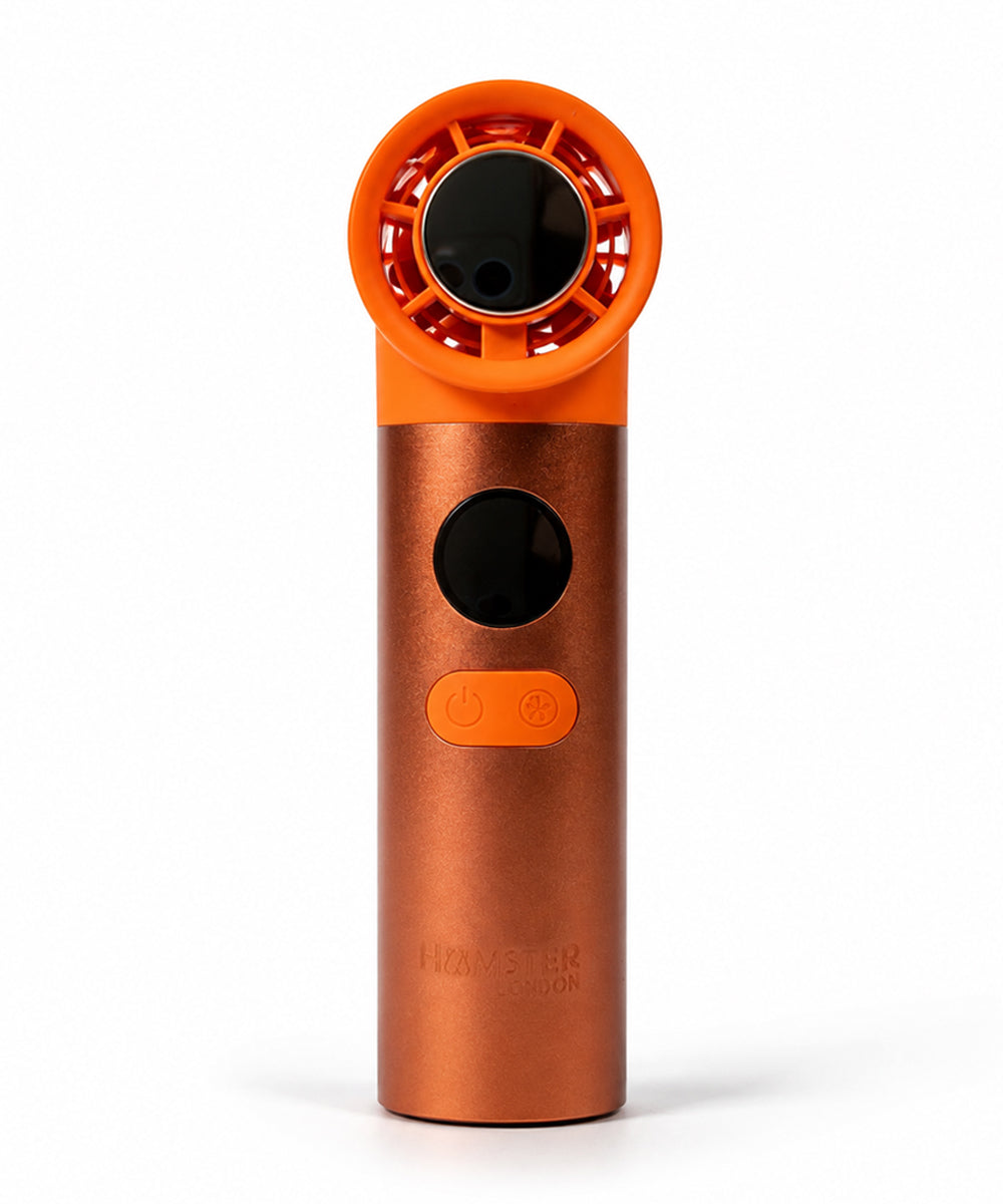 Hamster London Cold Compress Handheld Fan – Metallic Orange