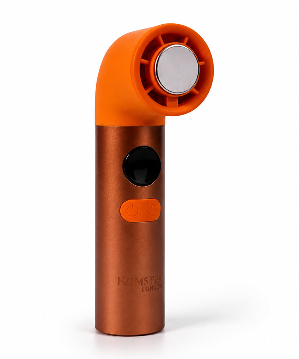 Hamster London Cold Compress Handheld Fan – Metallic Orange