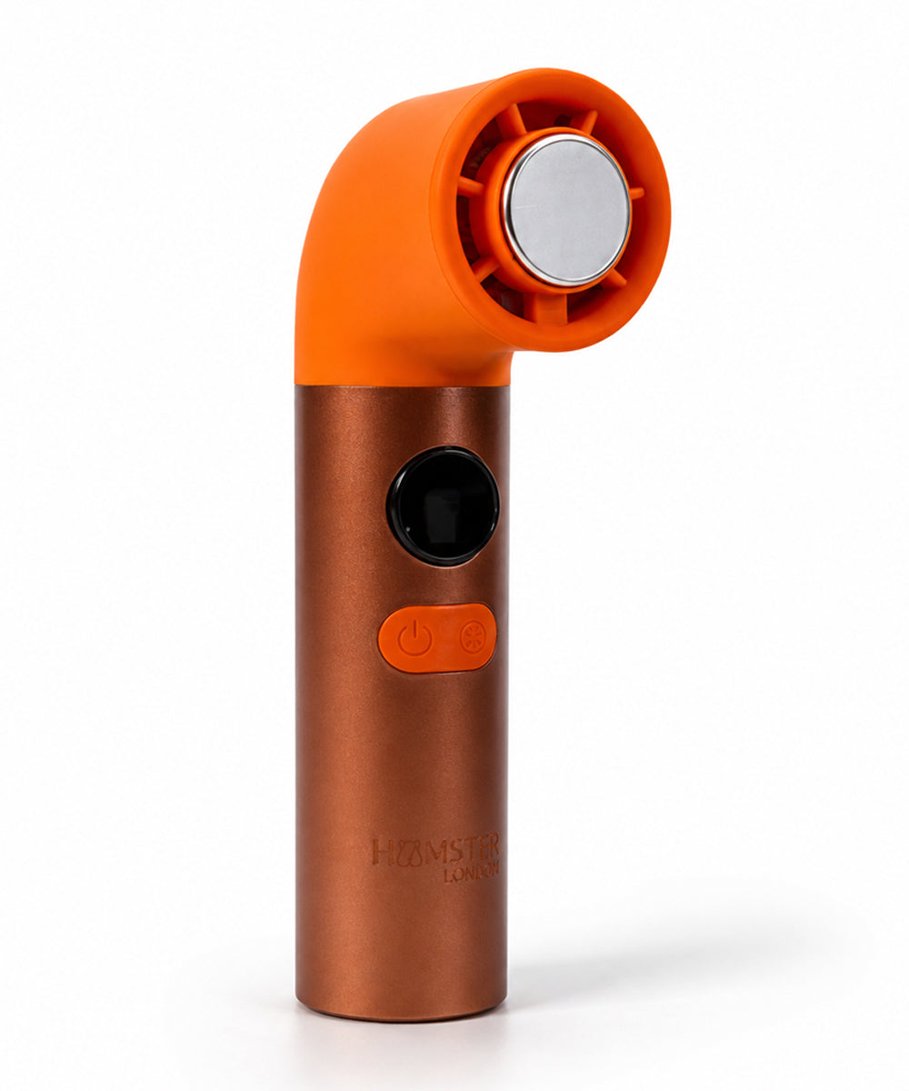 Hamster London Cold Compress Handheld Fan – Metallic Orange