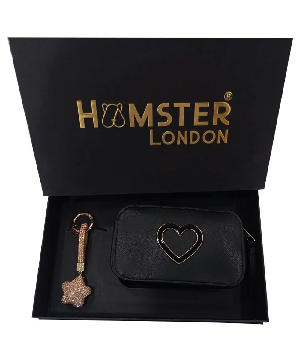 Hamster London Black Twist Sling & Charm Gift Box Set