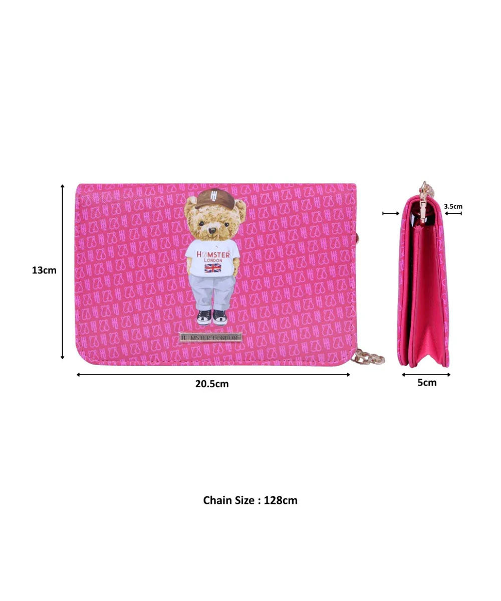 Hamster London Ted H Limited Edition Party Sling Hot Pink