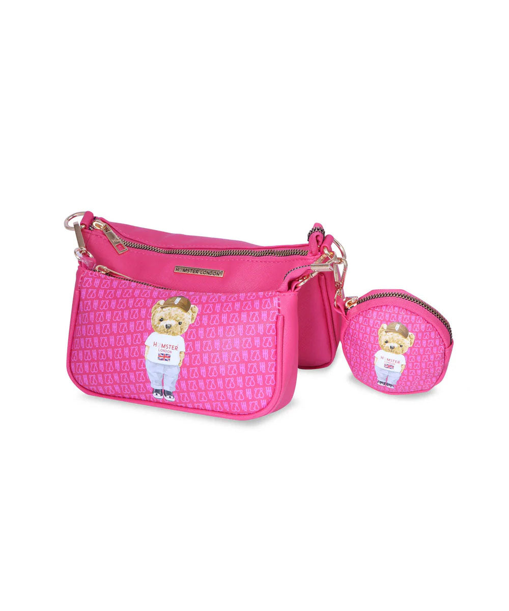 Hamster London Ted H Limited Edition Pouchette Sling Hot Pink