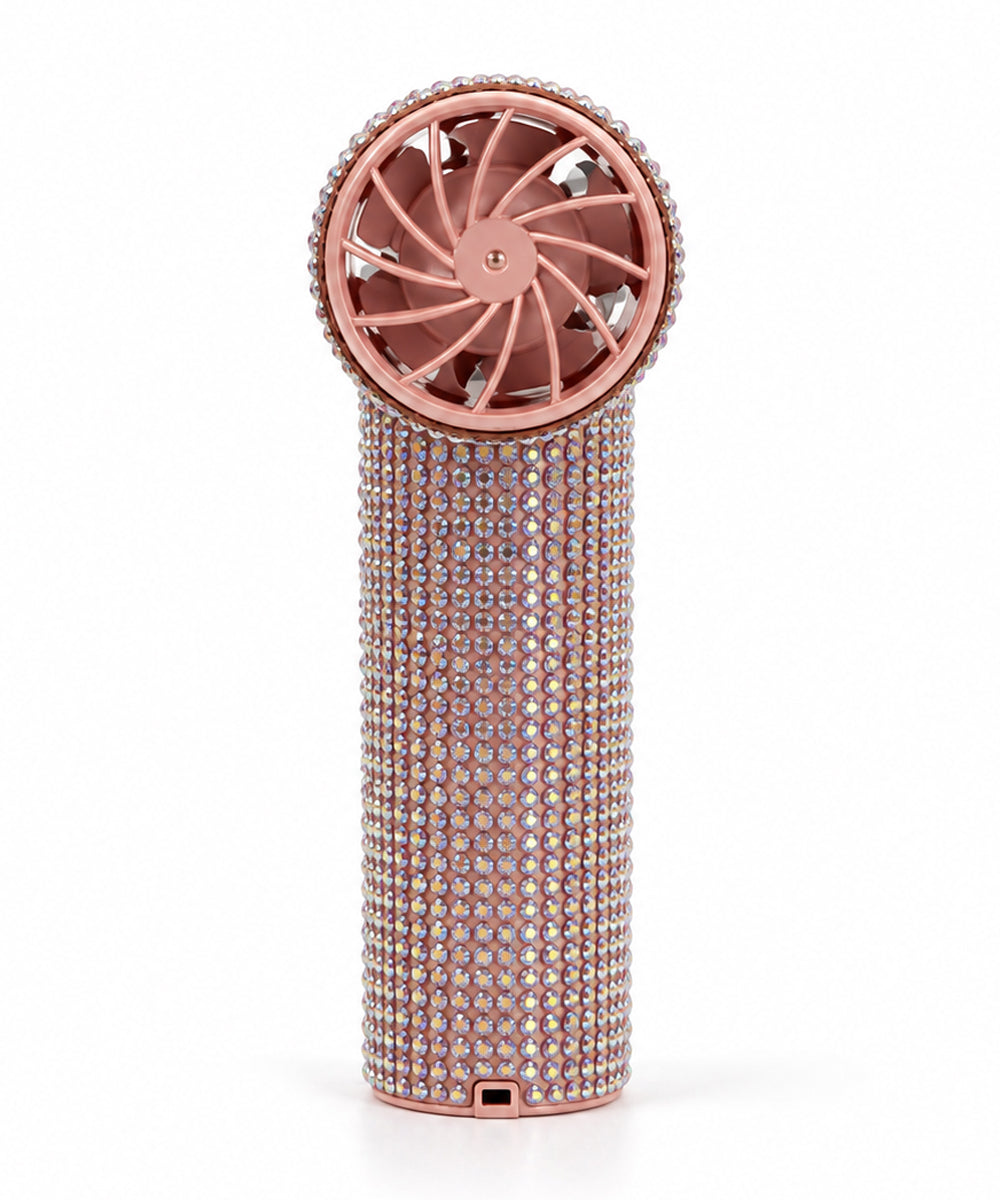 Hamster London Crystal Glam Cold Compress Handheld Fan – Red