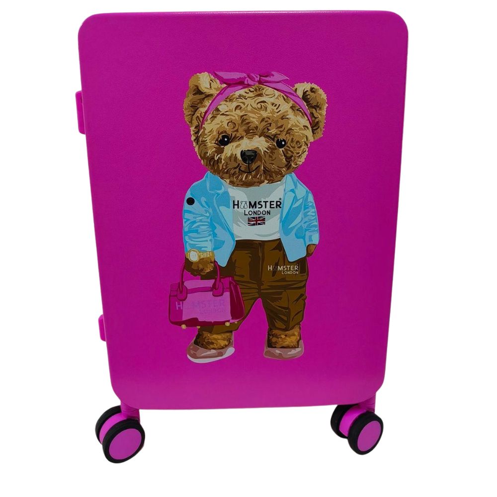 Hamster London Ted H Holiday Luggage Pink 20in