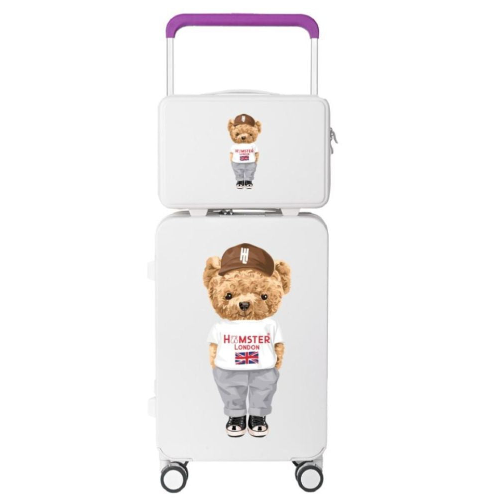 Hamster London Ted H Luggage Combo White – 20in + 14in