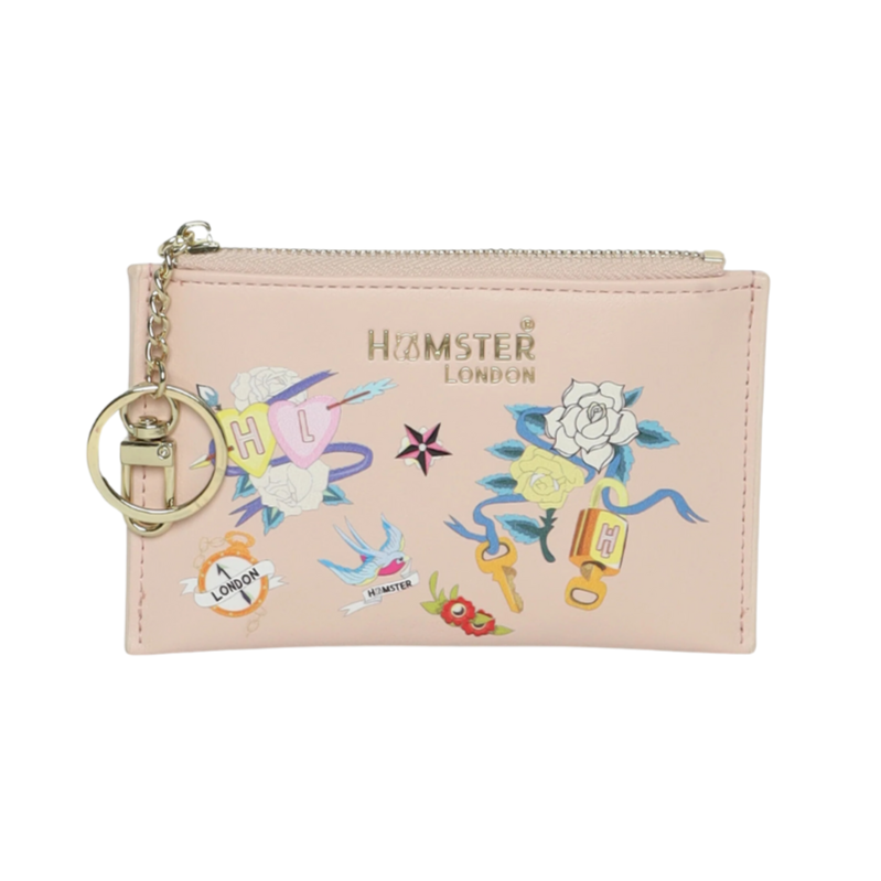 Hamster London Millionaire Victoria Card Case With Zip Pink