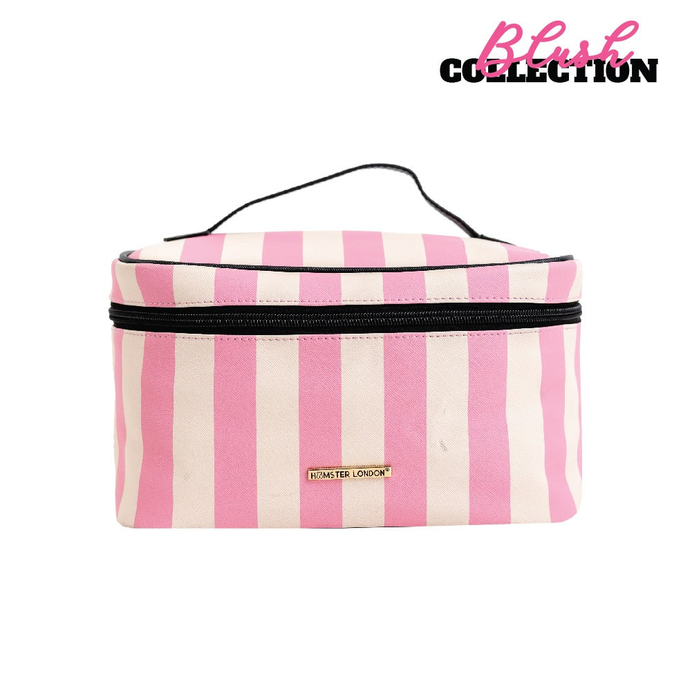 Hamster London Blush Strip Vanity Case