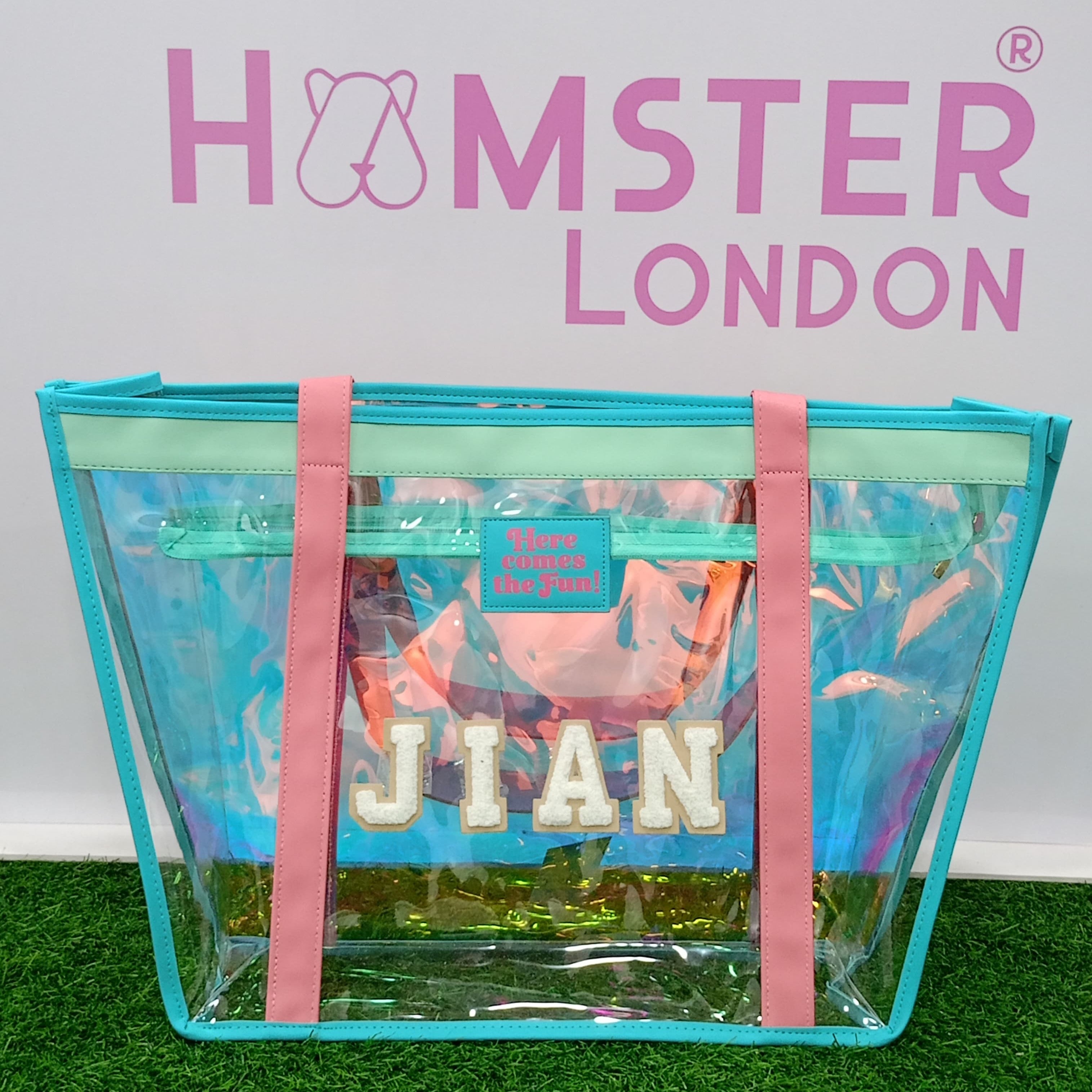 Hamster London Pu Handle Tote Pink With Personalization