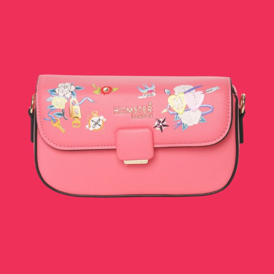 Hamster London Millionaire Victoria Crossbody Pink