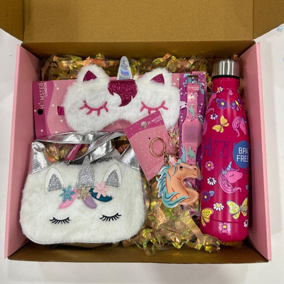 Hamster London Gift Hamper MOB Princess Sling + Eye Mask +Unicorn Key Chain + Unicorn Watch + Neon Unicorn Bottles