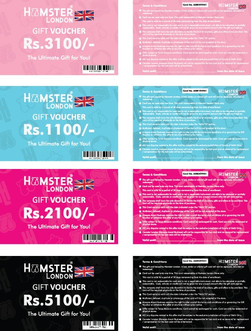 Hamster London Gift Voucher Light Pink