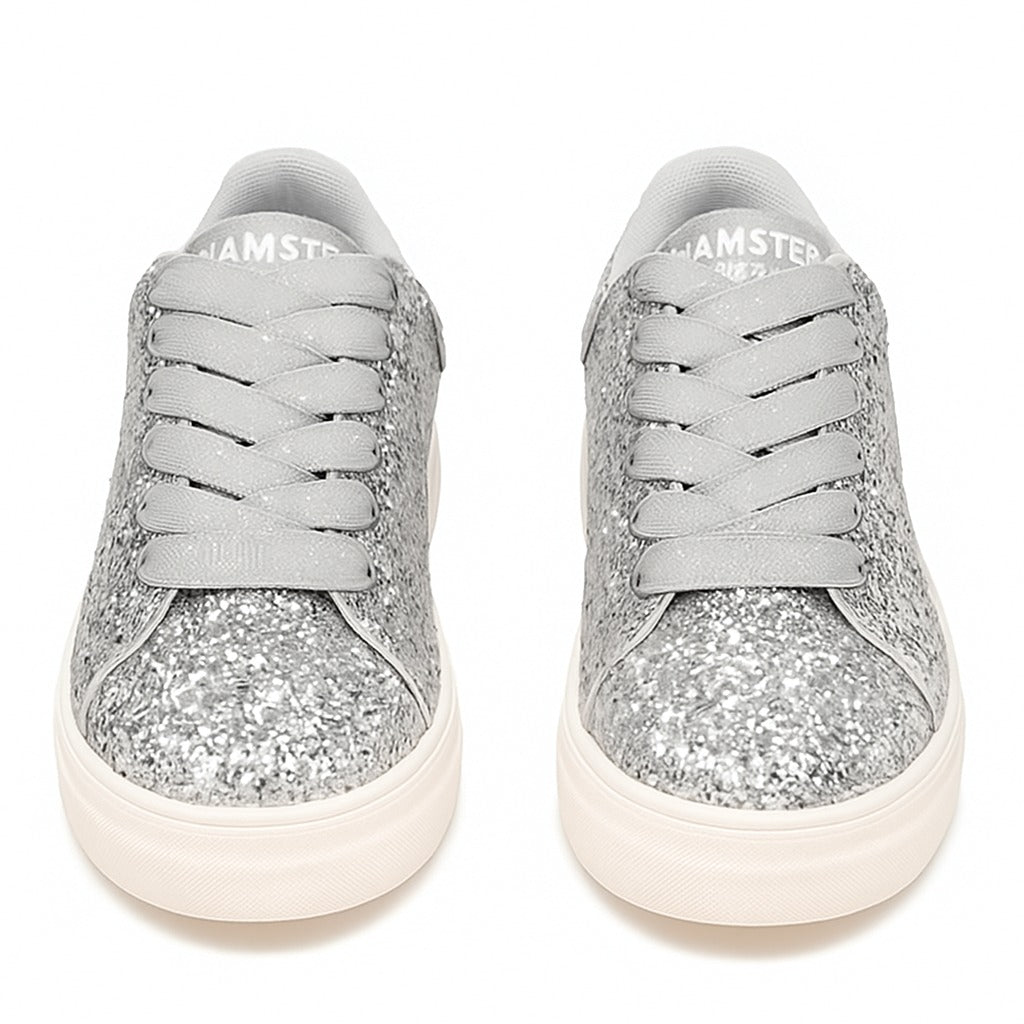 Hamster London Mousehole Silver Party Sneakers