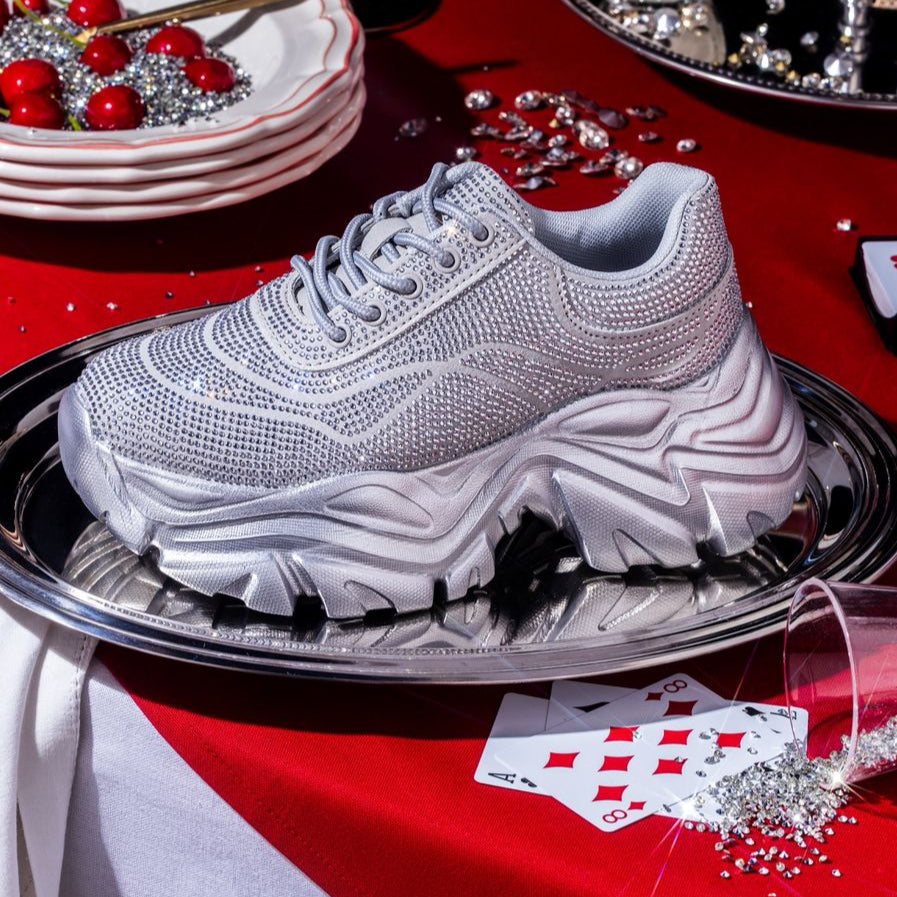 Hamster London Crystal Silver Sneakers