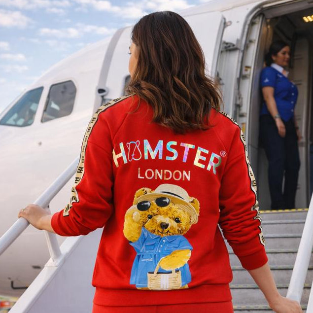 Hamster London Ted H Zipper Jacket & Lower Cord Set Red