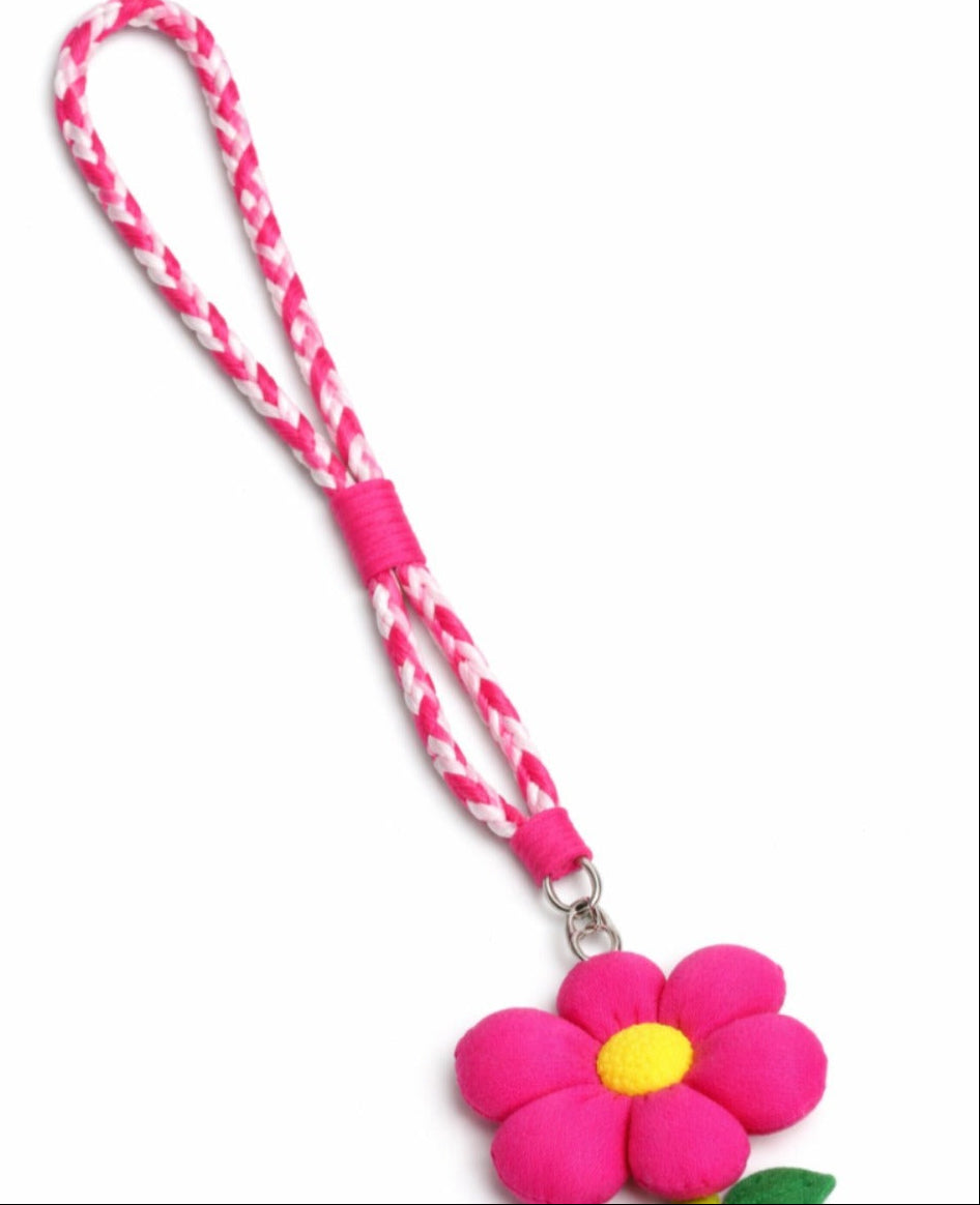 Hamster London Luxe Hot Pink Flower Phone Sling