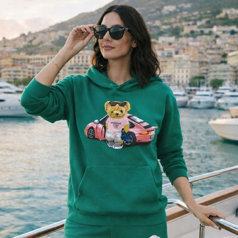 Hamster London Ted H Holiday Hoodie Green