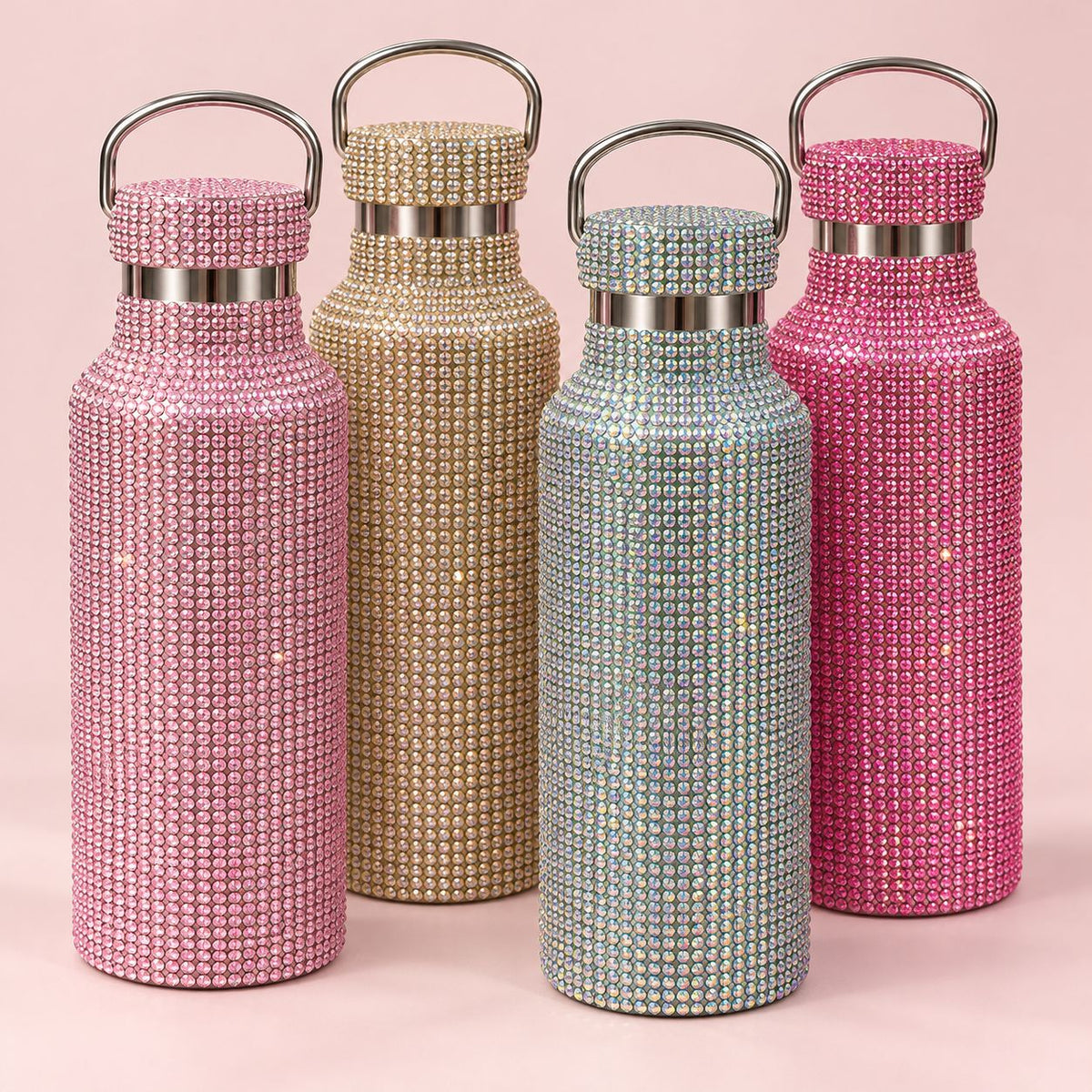 Hamster London Crystal Gem Bottle Silve