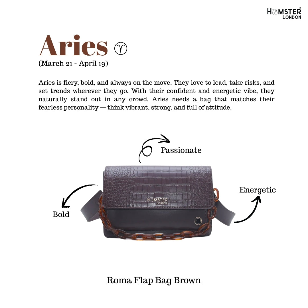 Hamster London Roma Flap Bag Brown