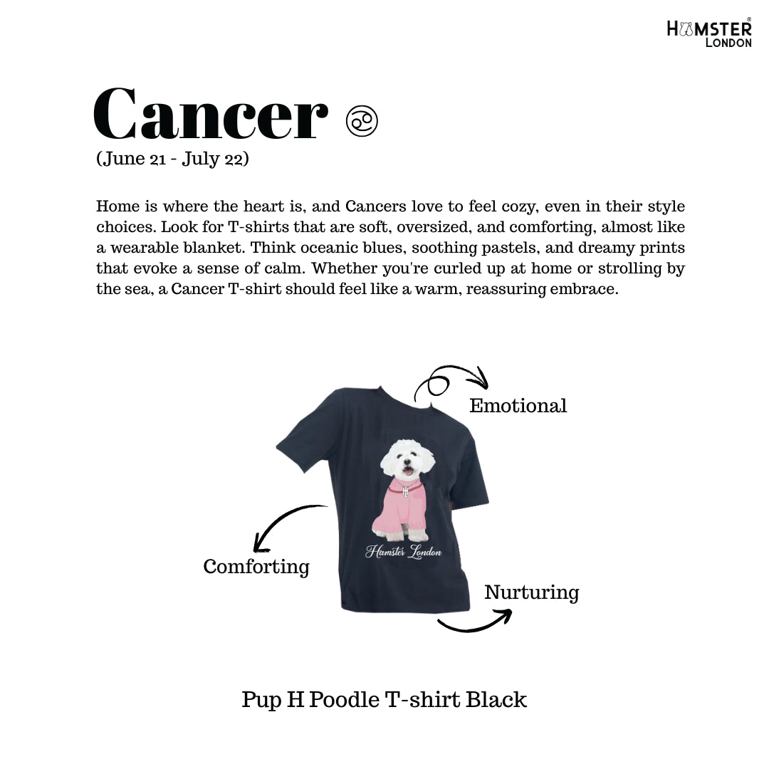 Hamster London Pup H Poodle T-shirt Black