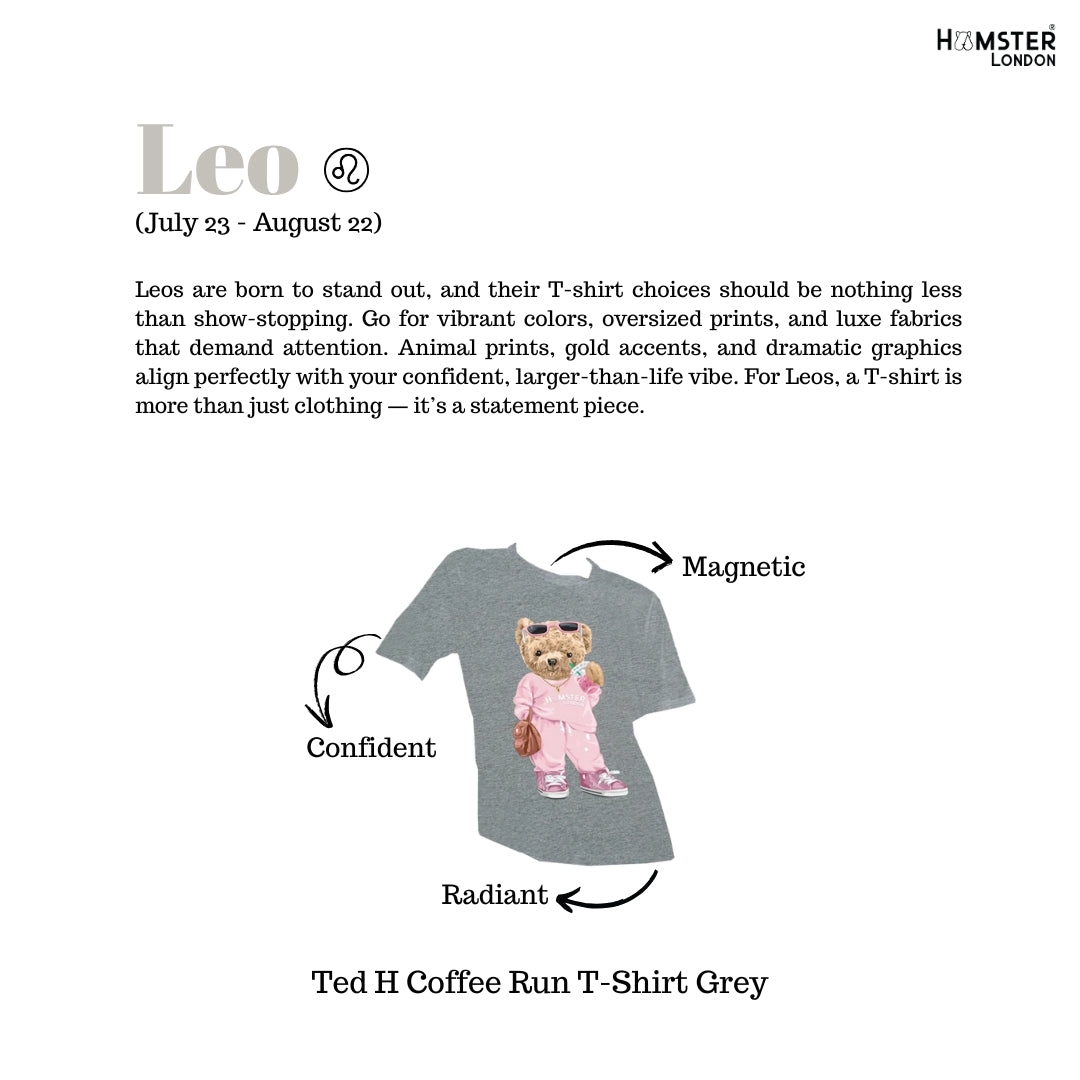 Hamster London Ted H Coffee Run T-Shirt Grey