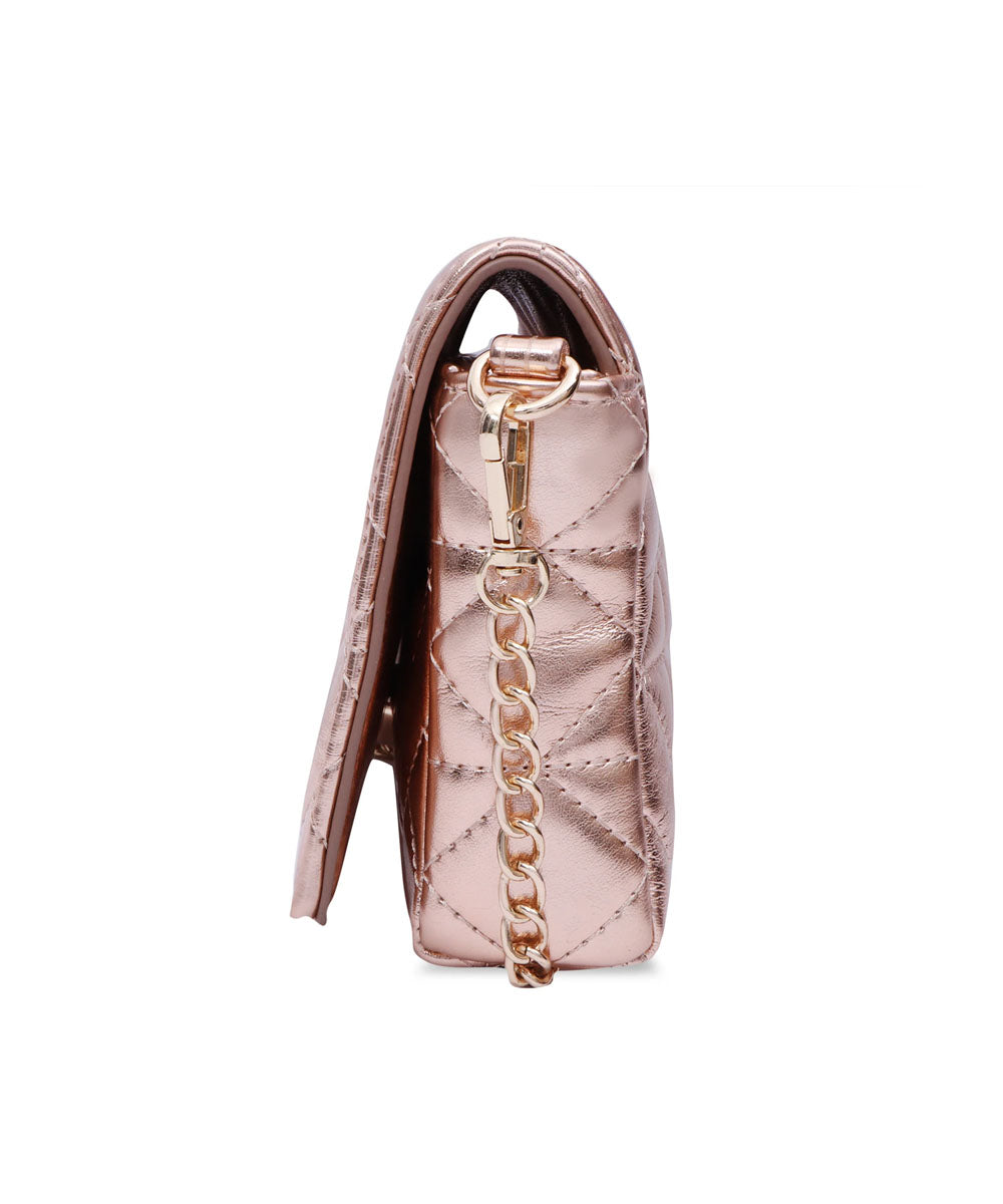 Hamster London Beverley Mosaic Crossbody Rose Gold